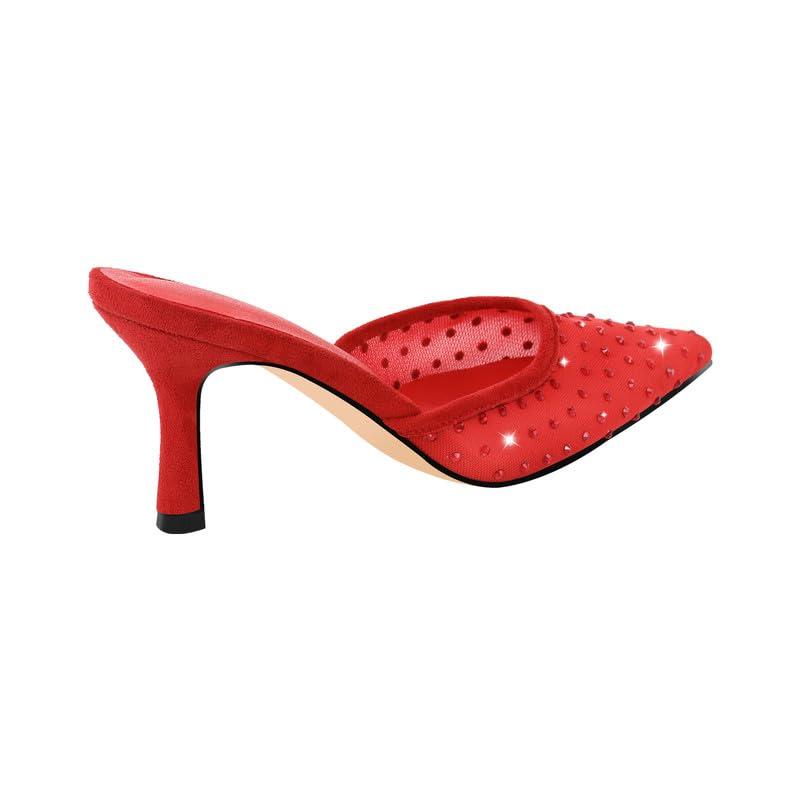【並行輸入品】Slip On Slippers with Sequins Pointed Toe Slide Sandals Rhinesto_4
