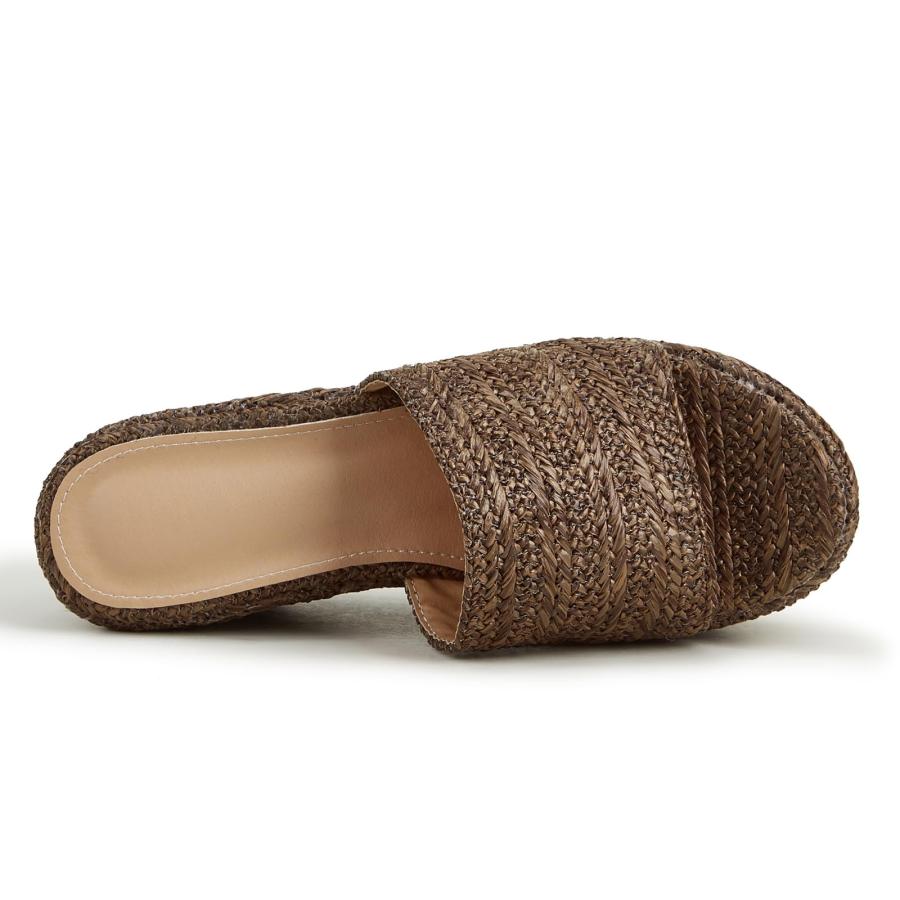 【並行輸入品】Lymphvity Women's Espadrilles Platform Wedge Sandals Slides Outdの画像