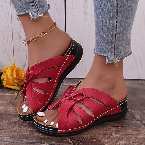 【並行輸入品】Rvidbe Sandals Women Wide, Flip Flops for Women with Arch Supporの画像