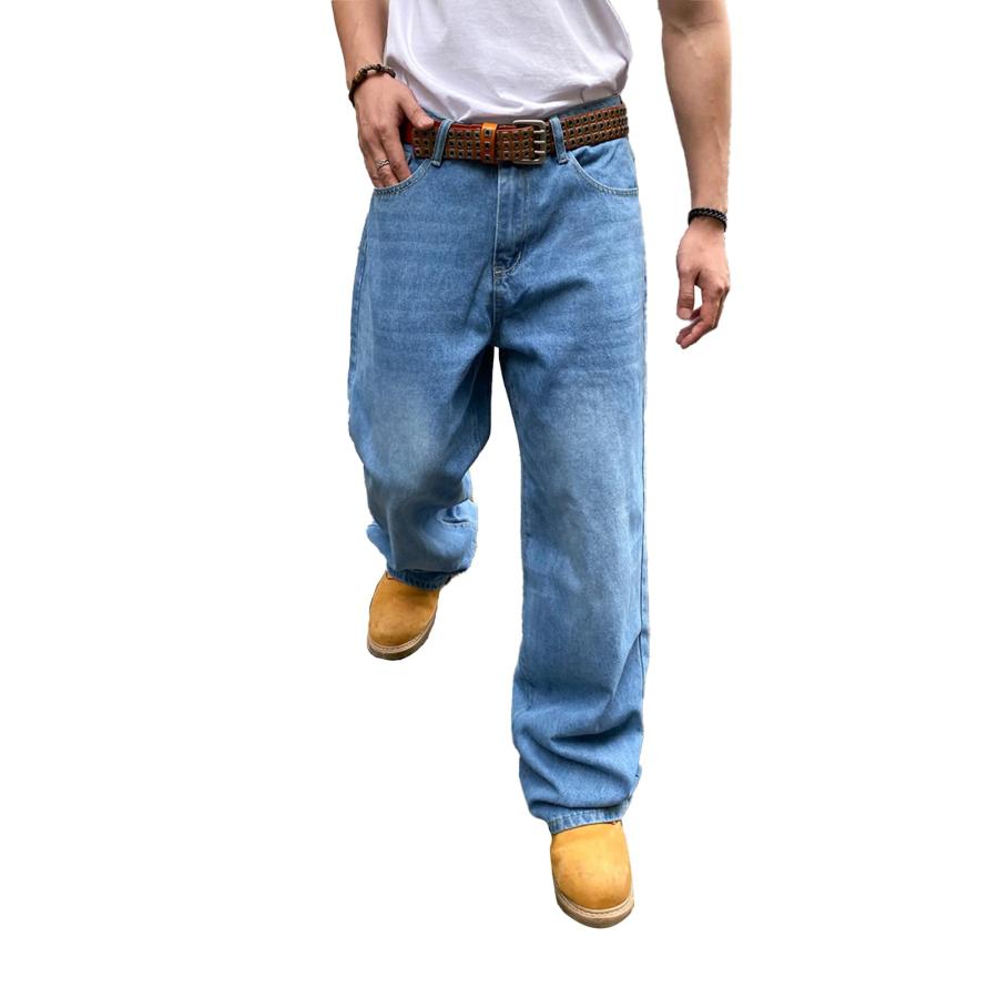 並行輸入品】DFGIGT Men's Baggy Hip Hop Jeans Wide Leg Skater