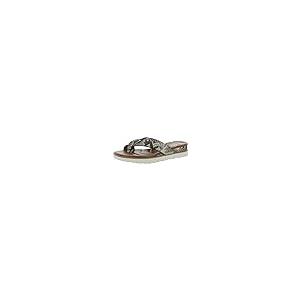 【並行輸入品】Franco Sarto Womens Darious Snake Print Slide Sandals Taupe 7 Meの画像