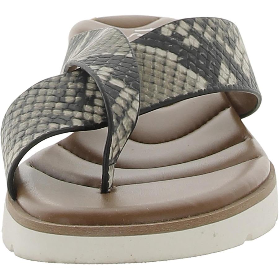 【並行輸入品】Franco Sarto Womens Darious Snake Print Slide Sandals Taupe 7 Meの画像