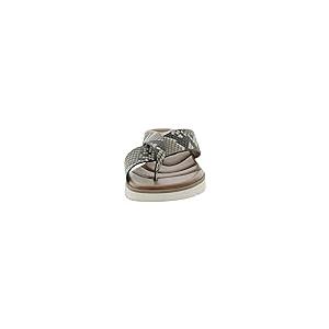 【並行輸入品】Franco Sarto Womens Darious Snake Print Slide Sandals Taupe 7 Meの画像