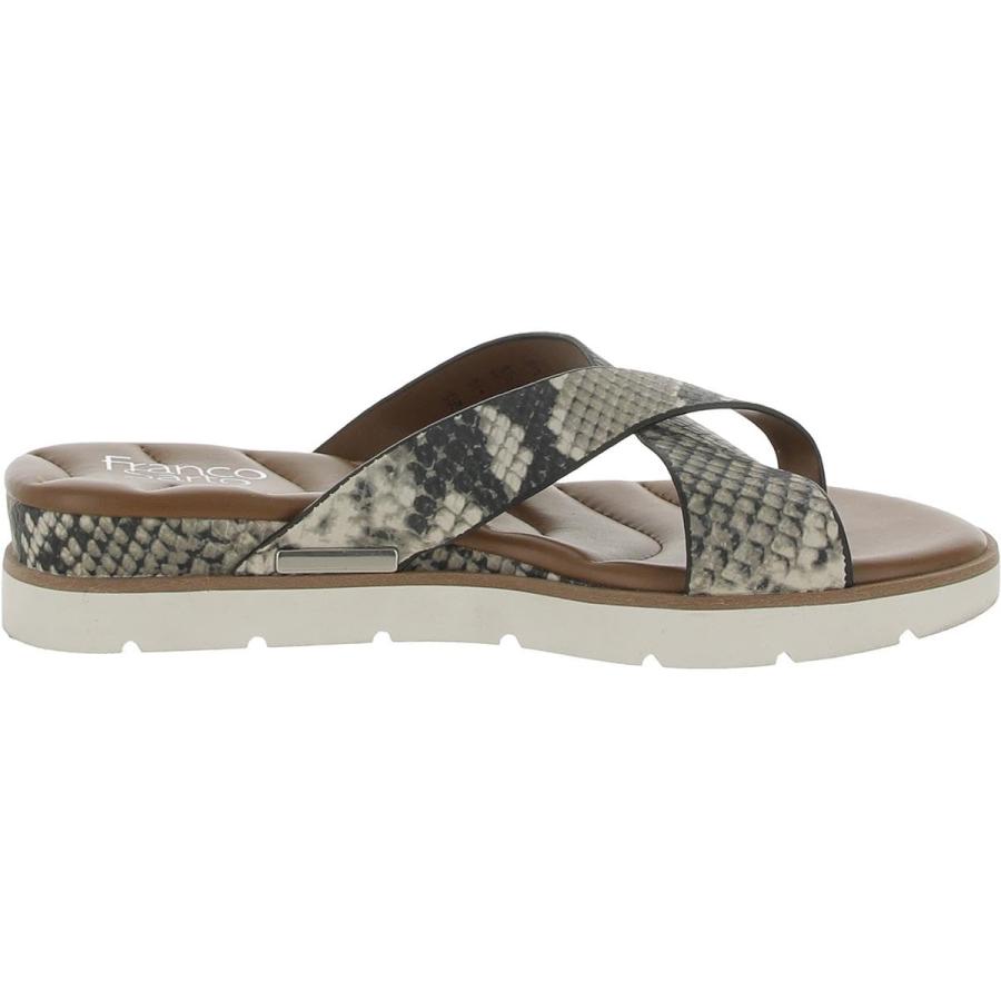 【並行輸入品】Franco Sarto Womens Darious Snake Print Slide Sandals Taupe 7 Meの画像