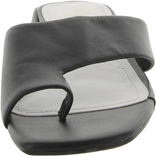 【並行輸入品】Franco Sarto レディース Leria レザー スリッポン スライドサンダル, ブラックレザー, 7.5 Francoの画像