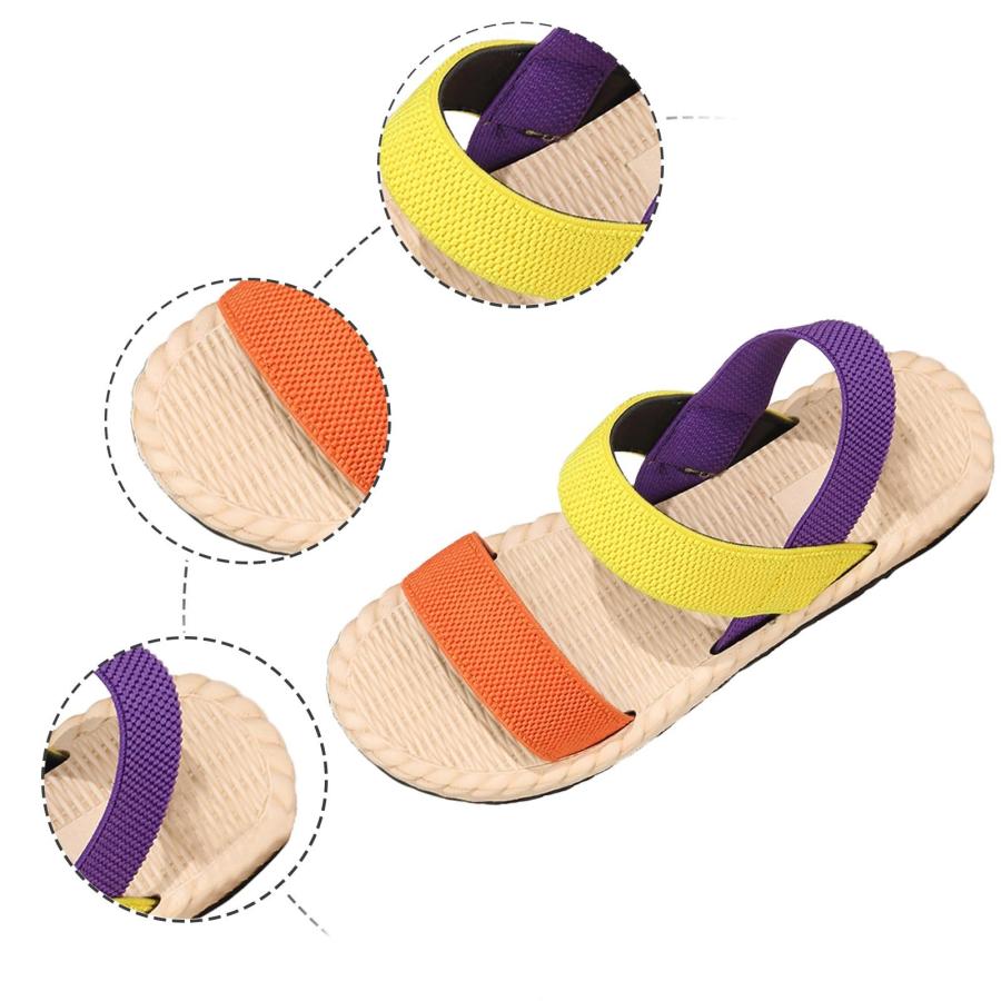 【並行輸入品】LKPJJFRG Womens Slippers Sandals Strappy Flat Sandals Flip Flopsの画像
