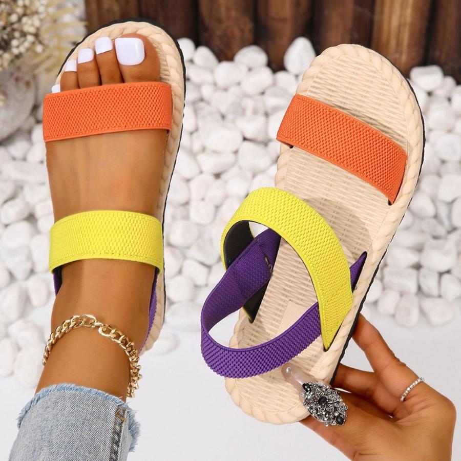 【並行輸入品】LKPJJFRG Womens Slippers Sandals Strappy Flat Sandals Flip Flopsの画像