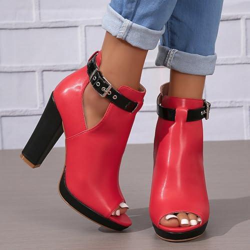 【並行輸入品】LKPJJFRG Womens Platform Sandals Slippers Soft Square Open Toe Bの画像