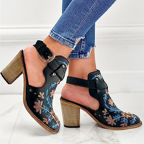 【並行輸入品】8QIDA Women's Wedge Sandals Plait Toe Thong Strappy Basic Plainの画像