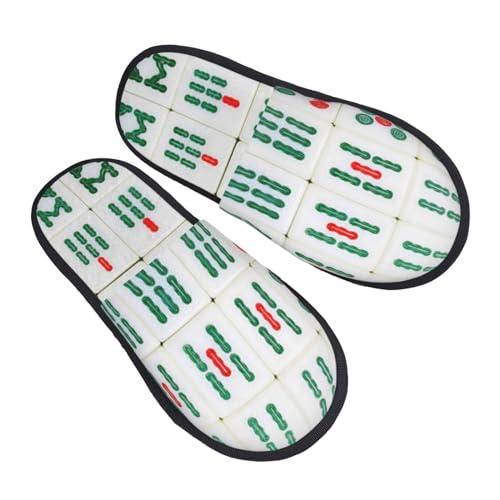 【並行輸入品】Nhgftr Non Slip Furry Slipper For Men Women Mah Jongg Pattern Plの画像