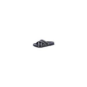 【並行輸入品】Steve Madden Womens Zahara Faux Leather Slide Sandals Black 10 Mの画像