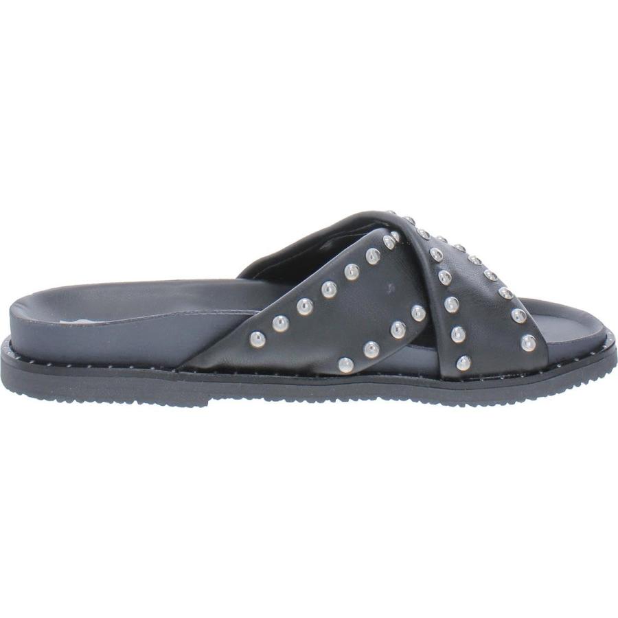 【並行輸入品】Steve Madden Womens Zahara Faux Leather Slide Sandals Black 10 Mの画像