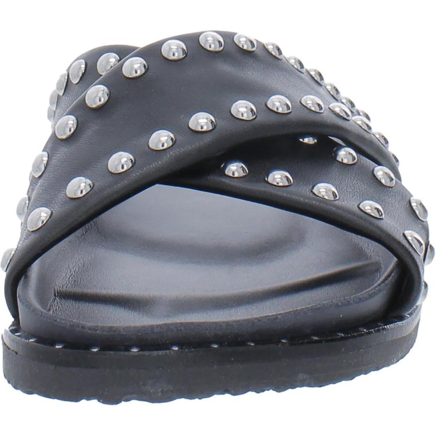 【並行輸入品】Steve Madden Womens Zahara Faux Leather Slide Sandals Black 10 Mの画像