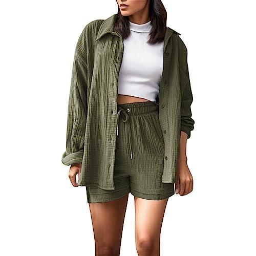 【並行輸入品】Generic Vacation Outfits For Women Two Piece Linen Sets For Wome