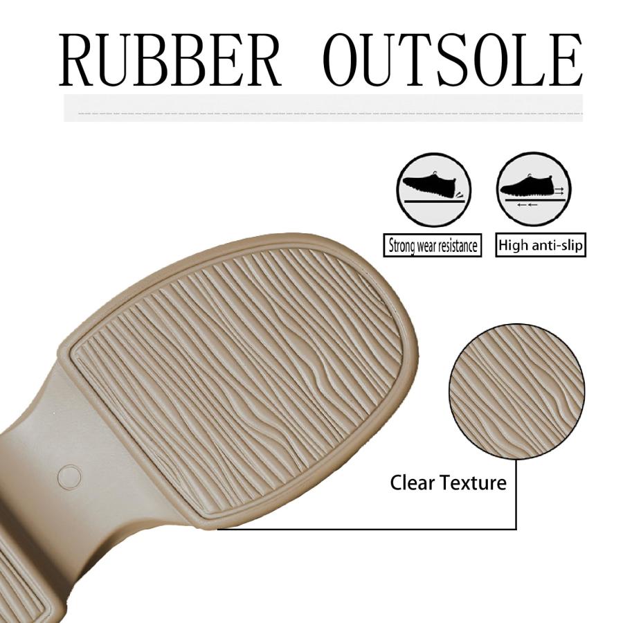 【並行輸入品】LVOMU Women's Bow Leather Color Matching Platform Slides Sandalsの画像
