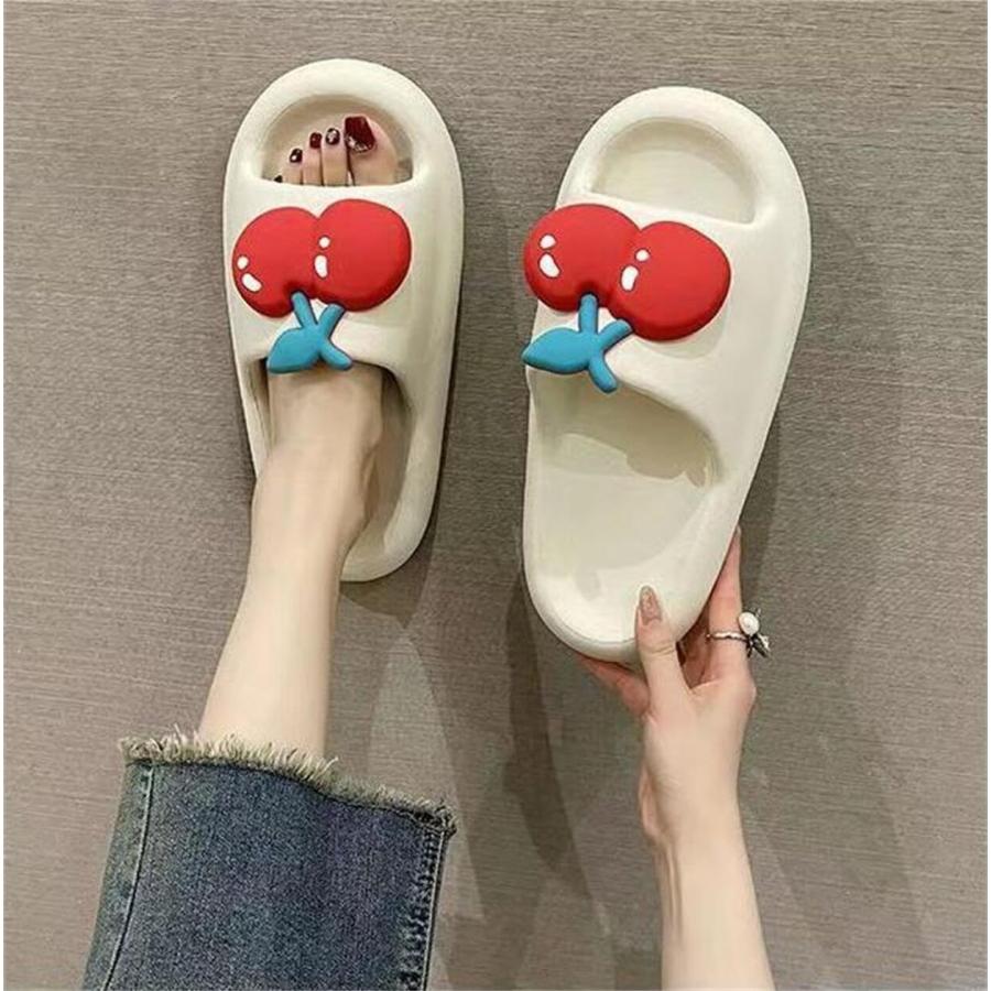 【並行輸入品】Avocado \u0026 Cherry Women Slippers Sandals High Rebound Non Slip Ouの画像