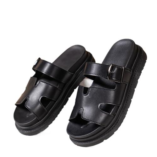 【並行輸入品】TICKMI PU Platform Slippers Non slip Height Up Fashion Girls Womの画像