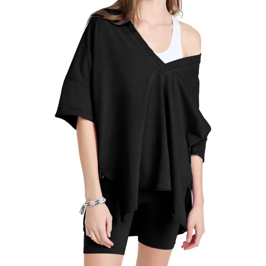 【並行輸入品】LTSCNRM 2 Piece Outfits for Women Reversible Oversized T Shirt B