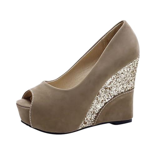 【並行輸入品】8QIDA Heels for Women Open Toe Ankle Strap Chunky Heel Sandals 2の画像