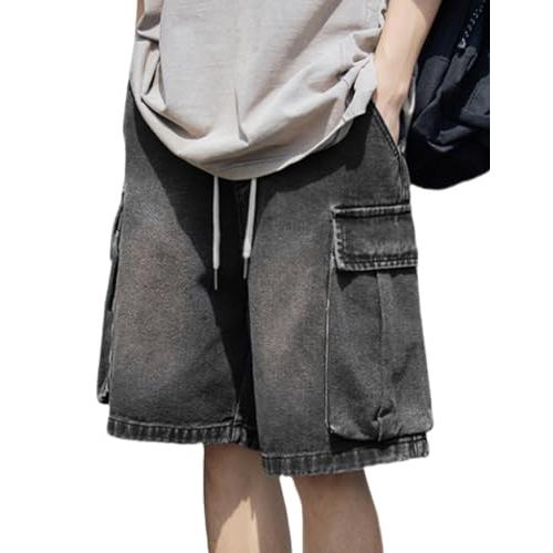 vintage y2k baggy jorts バギーパンツ　2点セット 並行輸入品】Y2k Baggy Jeans Shorts Men Hip Hop Jorts Grunge Sho