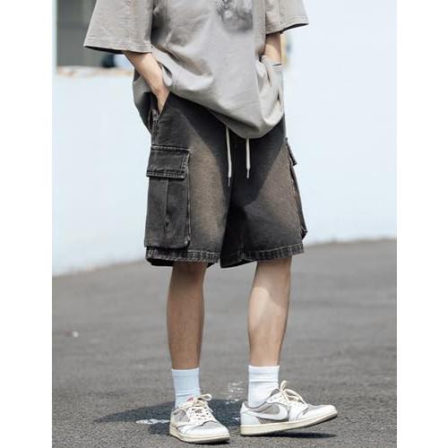 並行輸入品】Y2k Baggy Jeans Shorts Men Hip Hop Jorts Grunge Sho