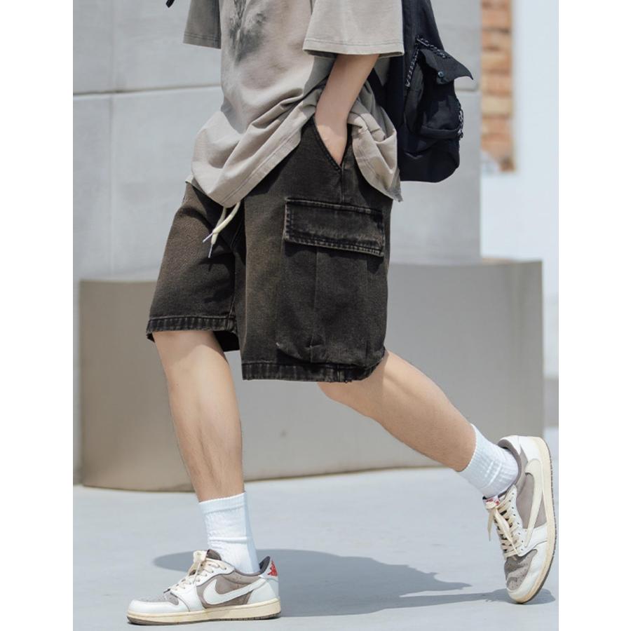 並行輸入品】Y2k Baggy Jeans Shorts Men Hip Hop Jorts Grunge Sho