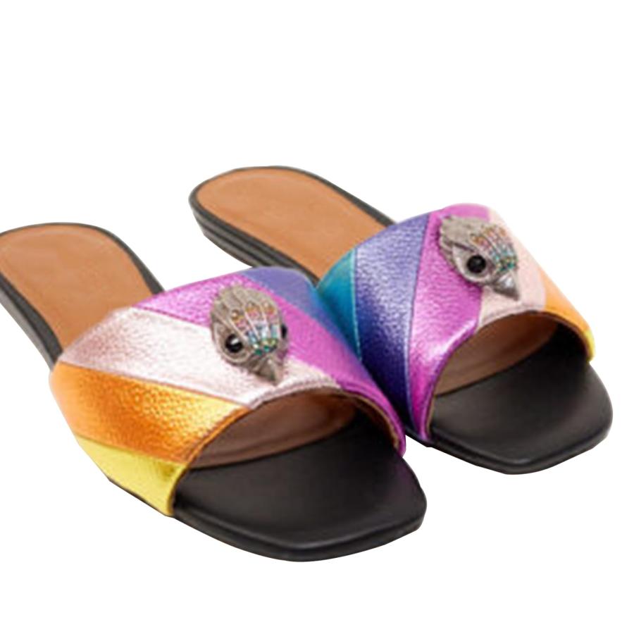 【並行輸入品】GORZADEUL Women's Flat Shoes Fashionable Metallic Eagle Toe Sand_3