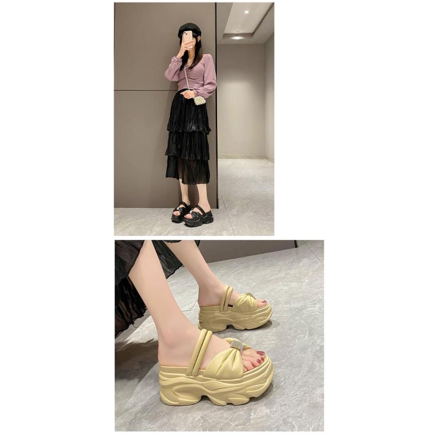 【並行輸入品】TICKMI Platform Slippers Non slip Height Up Fashion Girls Womenの画像