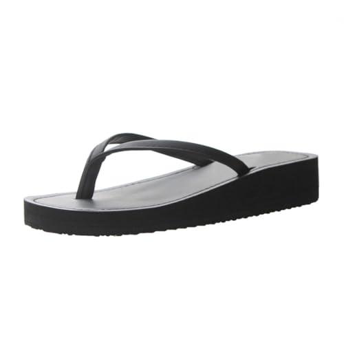 【並行輸入品】AMMTY Wedges Flip Flop Sandals PU Beach Vacation Sandal's Non slの画像