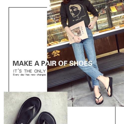【並行輸入品】AMMTY Wedges Flip Flop Sandals PU Beach Vacation Sandal's Non slの画像