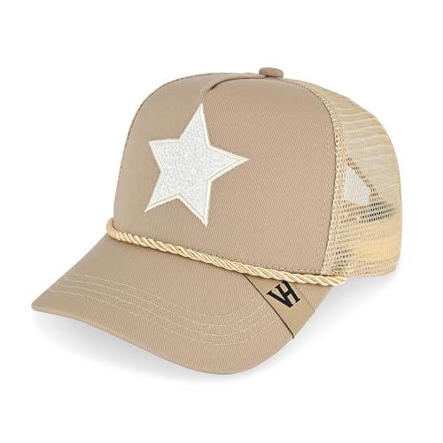 並行輸入品】VINTAGE HAVANA Beige Trucker Hats Women White  display picture 2