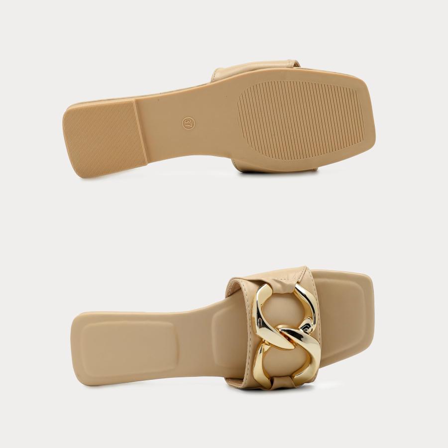 【並行輸入品】Sobymy Women's Flat Sandals Fashion Square Open Toe Slides With_6