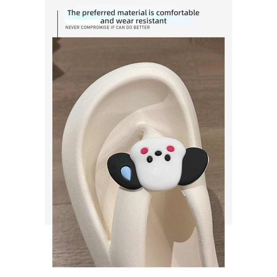 【並行輸入品】Cute puppy slippers Slippers for Women and Men Soft House Slippeの画像