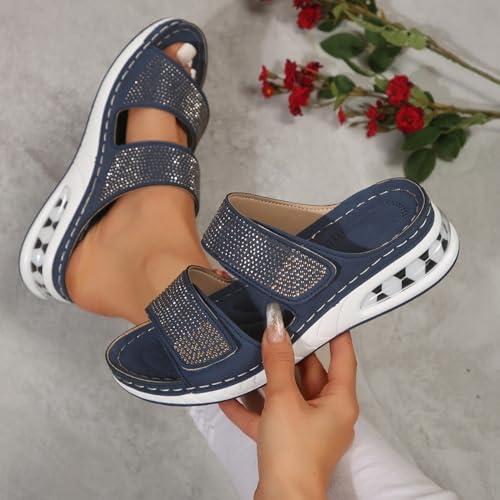 【並行輸入品】TZUFA Sandals for Women 2024 Summer Slides for Women Lightweightの画像