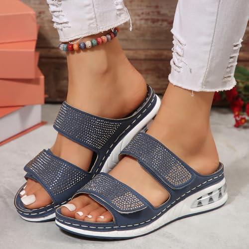 【並行輸入品】TZUFA Sandals for Women 2024 Summer Slides for Women Lightweightの画像