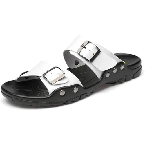【並行輸入品】TYUAN Flip Flops,Men's Leather Slippers Plus Size, Summer Outdooの画像