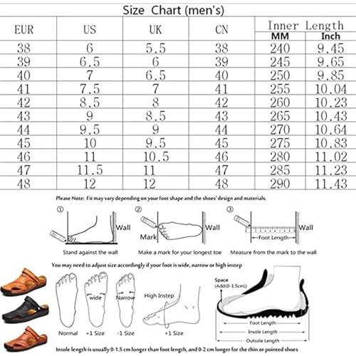 【並行輸入品】Sandals Men's Casual Closed Toe Leather Handmade Sandals Summerの画像