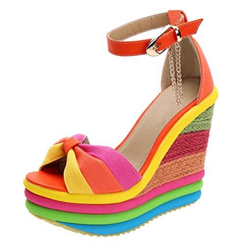 【並行輸入品】Womens Slippers Sandals Cork Footbed Comfortable Wedge Sandals Sの画像