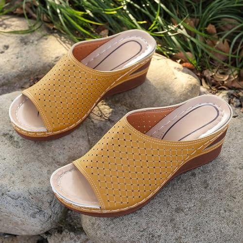 【並行輸入品】Tan Sandals For Womens Sandals With Arch Support Dressy Womens W_4