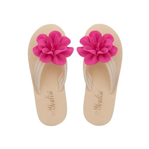 【並行輸入品】Verdusa Women's Flower Open Toe Flip Flops Thong Sandals Summer_1