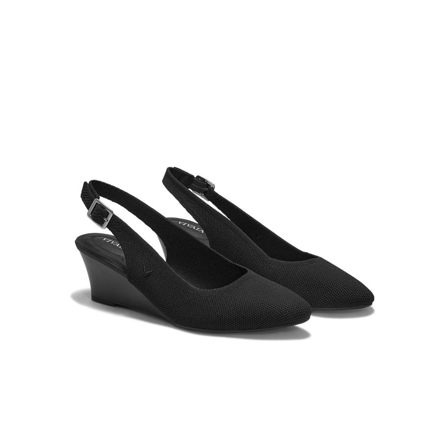 並行輸入品】VIVAIA Tamia Slingback Wedge Pro Almond Toe Sand