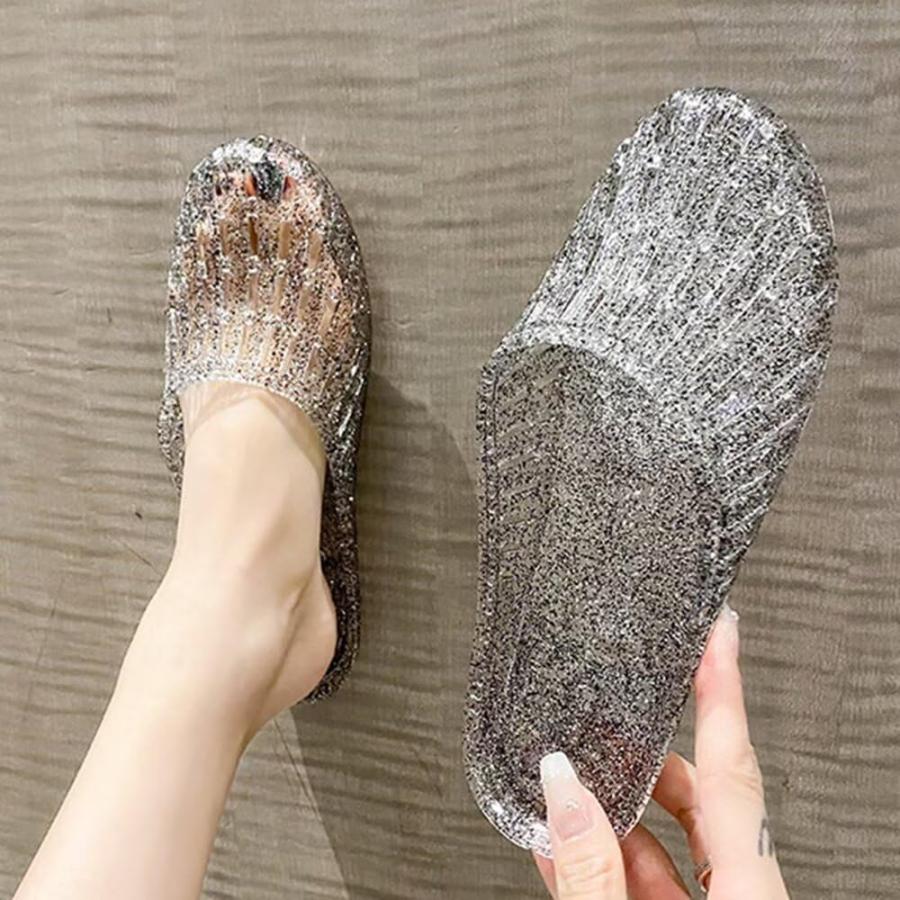 【並行輸入品】TN TANGNEST Women's Jelly Slippers Summer Closed Toe Breathableの画像