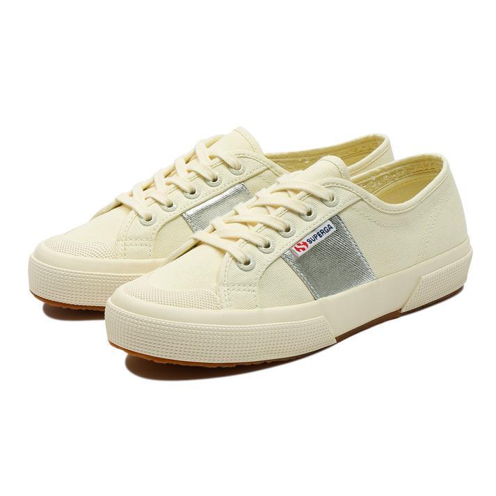 SUPERGA スペルガ 2294 COTMICROLAME W 2294コットンマイクロラメ S11195W ECRU-Silver A1D｜abc-martnet