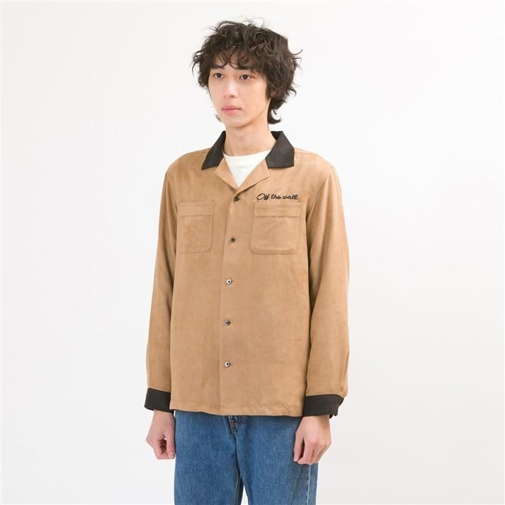 VANSウェア Syntertlc Suedr Open Shirt ヴァンズ シャツ 19F-VAS-01　BEIGE｜abc-martnet