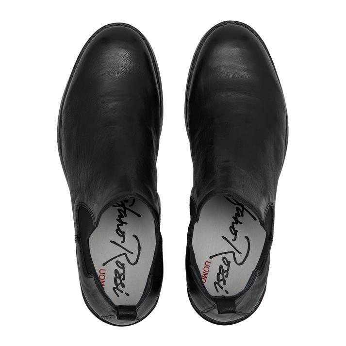 新品【ステファノロッシ】サイドジップ レザーブーツ 黒 44(28cm) STEFANOROSSI - 新品【ステファノロッシ】サイドジップ レザー