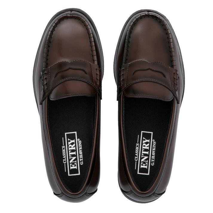 レディース HAWKINS ホーキンス W'S SOFT LOAFER ソフト ローファー HW10138 DK.BROWNの画像