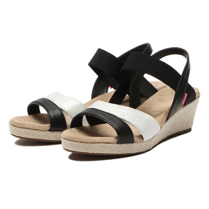 レディース Abc Select Wedge Sandal 5 ウエッジサンダル 5 W05 Black Silver Abc Mart Paypayモール店 通販 Paypayモール
