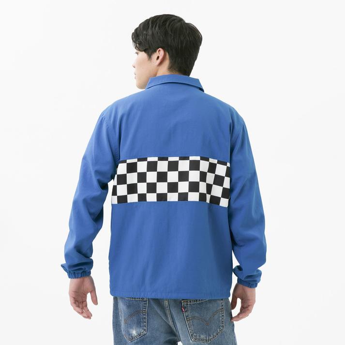 VANS ヴァンズ M VANS CHECKER COACH JACKET アウター 121R1090400 ROYAL｜abc-martnet｜03