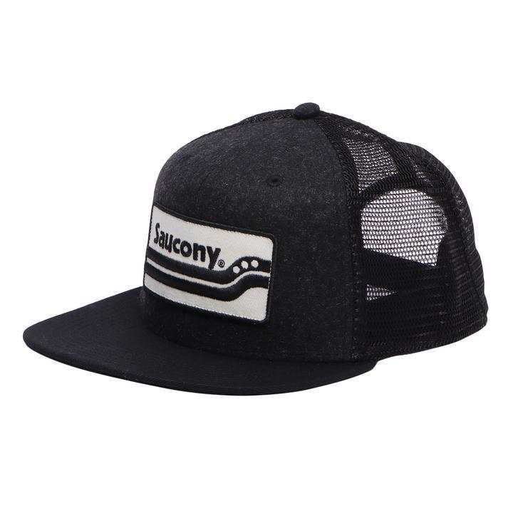 Saucony サッカニー U SAUCONY TRUCKER HAT キャップ SAU900011-BKH BLACK HEATHER｜abc-martnet