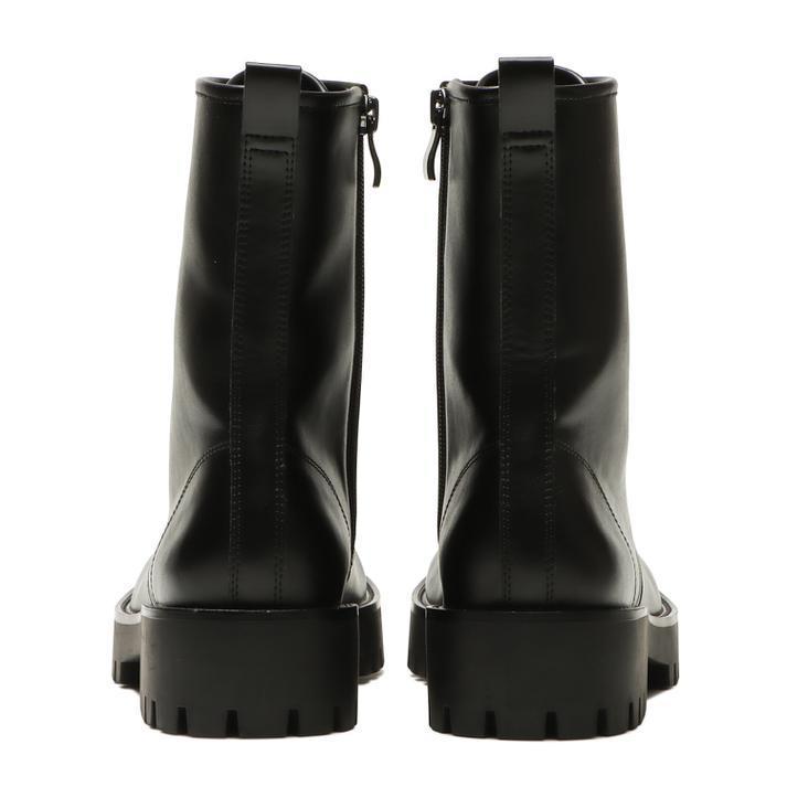A*'様 メンズ ブラック エナメル調 ブーツ Mサイズ POTENZA GAC レディース ABC SELECT エービーシーセレクト 8-LACE UP 4.5 8レース